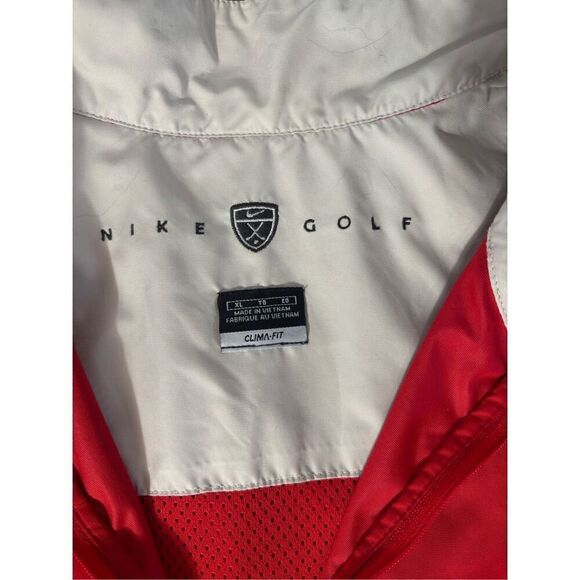 Nike Golf Clima Fit Short Sleeve Windbreaker Size XL Red 1/2 Zip Up - Picture 6 of 8